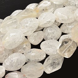 Natural Quartz Crystal Nuggets Bead Strands, Tumbled Stone, 13~18x10~13mm, Hole: 1mm, 1mm, about 21~26pcs/strand, 15.74 inch(G-L288-34)