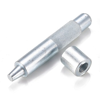 Defective Closeout Sale, 45# Steel Eyelets Installation Tools, Stainless Steel Color, 100x16mm, 19x19.5mm