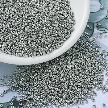 MIYUKI Round Rocailles Beads, Japanese Seed Beads, 11/0, (RR194) Palladium Plated, 2x1.3mm, Hole: 0.8mm, about 5500pcs/50g