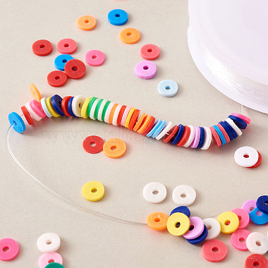Bracelets extensibles de perles de bricolage heishi faisant des kits(DIY-TA0003-22)-3