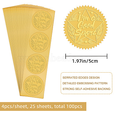 Self Adhesive Gold Foil Embossed Stickers(DIY-WH0211-237)-2