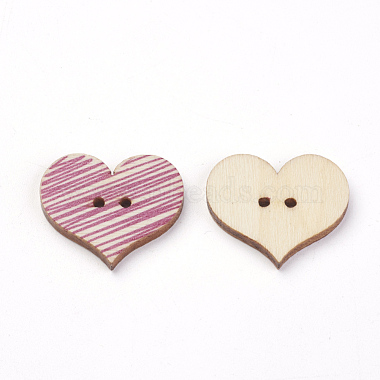 2-Hole Printed Wooden Buttons(X-WOOD-S037-008)-2