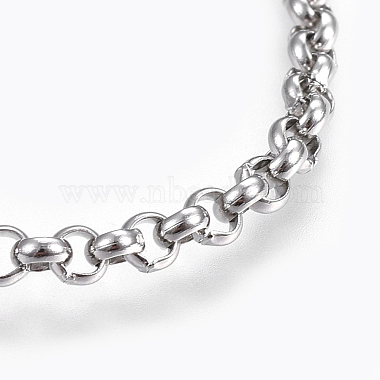 304 Stainless Steel Rolo Chain Bracelets(BJEW-P239-02A)-2