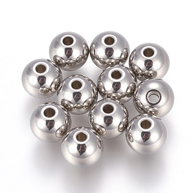 Stainless Steel Color Round 201 Stainless Steel Beads
