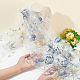 Embroidered Flowers Polyester Tulle Lace Fabric(DIY-WH0449-31B)-3