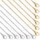nbeads 20piezas 2 estilo 304 juego de collares de cadena de cable de acero inoxidable para hombres y mujeres(NJEW-NB0001-04)-1