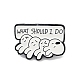 Cartoon Rabbit What Should I Do Enamel Pins(JEWB-R001-06EB-03)-1