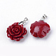 Dyed Synthetic Coral Pendants(X-CORA-S023-17)-2