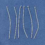 Brass Ball Head Pins, Lead Free & Cadmium Free & Nickel Free, Round, Silver, 51x1mm, Head: 1.5mm, 15 Gauge(KK-CBA5B00-13S)