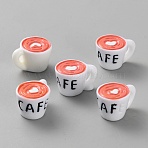 Resin Coffee Ornaments, Micro Landscape Dollhouse Accessories, Pretending Prop Decorations, White, 14x22.5x17mm(DIY-WH0888-434A)