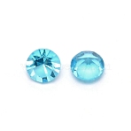 Glass Rhinestone Cabochons, DIY Accessories for Jewelry Pendant Making, Birthstone Color Style Rhinestone, Diamond, Aquamarine, 5x3.5mm(GLAA-WH0028-21)