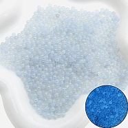 Luminous Transparent Glass Beads, No Hole Beads, Round, Light Steel Blue, 2~2.5mm(PW-WG36095-06)