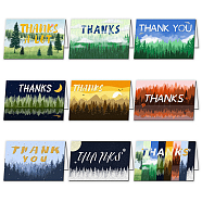 SUPERDANT Thank You Theme Cards and Paper Envelopes, for Birthday Thanksgiving Day, Rectangle with Word Pattern, Word, 10x15cm, 9pcs/set(DIY-SD0001-01B)