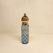 Arabian Style Glass Roller Ball Bottles, Essential Oil Refillable Bottle, for Personal Care, Steel Blue, 2x7.9cm, Capacity: 6ml(0.20fl. oz)(BOTT-PW0010-008D)
