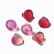 Natural Chalcedony Charms, Dyed, Lotus, Pearl Pink, 8~10x10mm, Hole: 1mm(G-N336-004-A04)