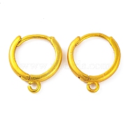 Brass Hoop Earring Findings, Lead Free & Cadmium Free, Golden, 16x2mm, Hole: 2mm, Pin: 1mm(KK-G502-01G)