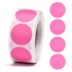 Self-Adhesive Blank Paper Gift Tag Stickers, Adhesive Labels, for Festive, Hoilday, Wedding Presents, Pink, Sticker: 25mm, about 500pcs/roll(DIY-G013-I09)