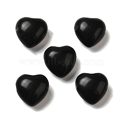 Natural Black Obsidian Beads, Heart, 14.5~15x14.5~15x8.5mm, Hole: 1.5mm(G-K248-A02)