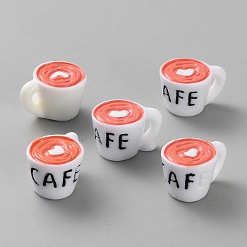 Resin Coffee Ornaments, Micro Landscape Dollhouse Accessories, Pretending Prop Decorations, White, 14x22.5x17mm