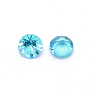 Glass Rhinestone Cabochons, DIY Accessories for Jewelry Pendant Making, Birthstone Color Style Rhinestone, Diamond, Aquamarine, 5x3.5mm