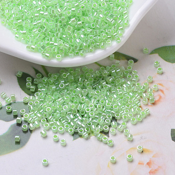 MIYUKI Delica Beads, Cylinder, Japanese Seed Beads, 11/0, (DB0237) Mint Green Ceylon, 1.3x1.6mm, Hole: 0.8mm, about 2000pcs/bottle, 10g/bottle