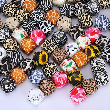 Colorful Pattern Printed Silicone Beads(SI-JX0022A-08)-4
