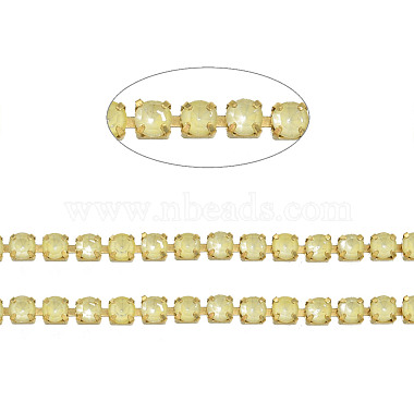 Brass Rhinestone Strass Chains(CHC-N017-003B-C05)-3