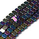 Electroplate Rainbow Color Non-magnetic Synthetic Hematite Beads Strands(G-N337-03)-1