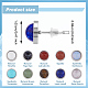 10 Pairs 10 Style Natural & Synthetic Mixed Gemstone Flat Round Stud Earrings(EJEW-AN0003-50)-2