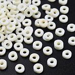 Handmade Polymer Clay Beads, Disc/Flat Round, Heishi Beads, Light Goldenrod Yellow, 4x1mm, Hole: 1mm, about 55000pcs/1000g(CLAY-R067-4.0mm-B21)