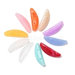 Two-Tone Imitation Gemstone Acrylic Beads, Crescent Moon, Mixed Color, 43x14x10mm, Hole: 2.5mm, about 130pcs/500g(AC-CBA7B05-01)
