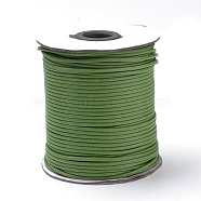 Braided Korean Waxed Polyester Cords, Olive Drab, 3mm, about 43.74 yards(40m)/roll(YC-T003-3.0mm-124)