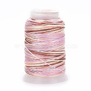 5 Rolls 12-Ply Segment Dyed Polyester Cords, Milan Cord, Round, Pink, 0.4mm, about 71.08 Yards(65m)/Roll(WCOR-P001-01B-03)