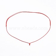 Adjustable Korean Waxed Polyester Cord Necklace Making, Red, 33.7 inch(85.6cm), 1mm(AJEW-JB00493-04)