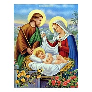 Holy Family Religion Human Pattern DIY Diamond Painting Kit, Including Resin Rhinestones Bag, Diamond Sticky Pen, Tray Plate and Glue Clay, Colorful, 400x300mm(WG56962-03)