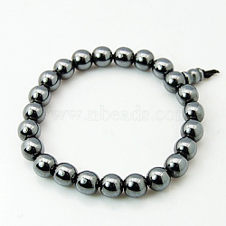 Non-Magnetic Synthetic Hematite Buddha Bracelets, 52mm(BJEW-G121-1)