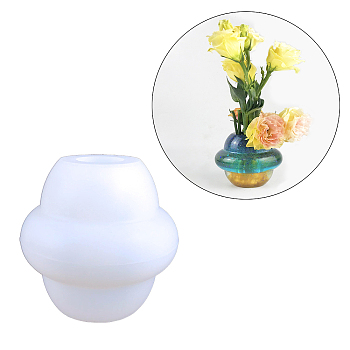 DIY Mini Table Vase Silicone Molds, Resin Casting Molds, For UV Resin, Epoxy Resin Jewelry Making, Barrel, 107x102mm, Inner Diameter: 48mm