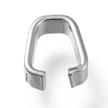 304 Stainless Steel Quick Link Connectors, Linking Rings, Oval, Stainless Steel Color, 7.5x6.5x2.6mm