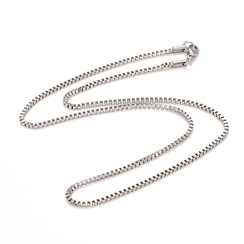 Men's Box Chain Necklaces 304 Stainless Steel Necklaces, Stainless Steel Color, 20 inch(50.8cm), 2mm wide