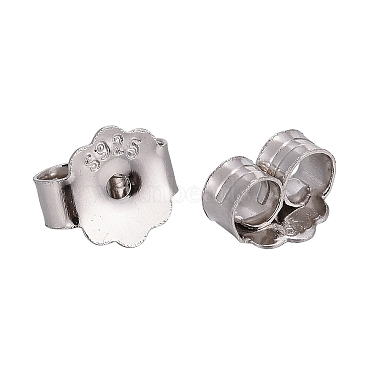 Platinum Sterling Silver Ear Nuts