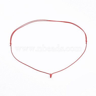 1mm Red Waxed Polyester Cord Necklace Making