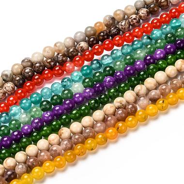 pierres précieuses naturelles brins de perles(G-F591-03M-6mm)-8