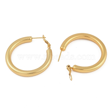 PVD Vacuum Plating 201 Stainless Steel Hoop Earrings(EJEW-I309-63C-G)-2