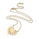 304 Halskette mit Sonnenstrahl-Anhänger aus Edelstahl für Damen(NJEW-Q318-04G)-1