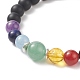Gemstone Round Bead Stretch Bracelets(X-BJEW-JB02368)-2