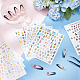 Globleland 10 Sheets 10 Style Paper Nail Art Stickers Decals(DIY-GL0006-05)-5