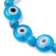 pierres précieuses mélangées faites à la main au chalumeau mauvais œil bracelets extensibles en perles(BJEW-JB10208)-4