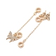 Rack Plating Butterfly Brass Clear Cubic Zirconia European Safety Chains(KK-F879-19G)-2