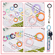 WADORN 12Pcs 12 Colors Spray Painted Alloy Spring Gate Rings(FIND-WR0010-43)-3