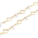 Brass Rhombus Link Chain Necklaces(NJEW-JN03448)-2
